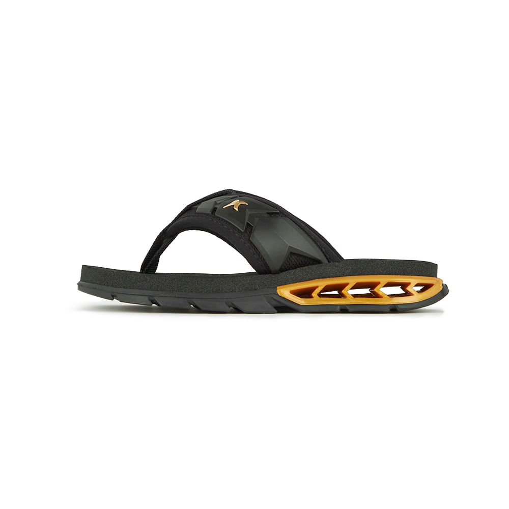 Sandália Kenner Rakka Ultra Force Kids Preto Com Dourado