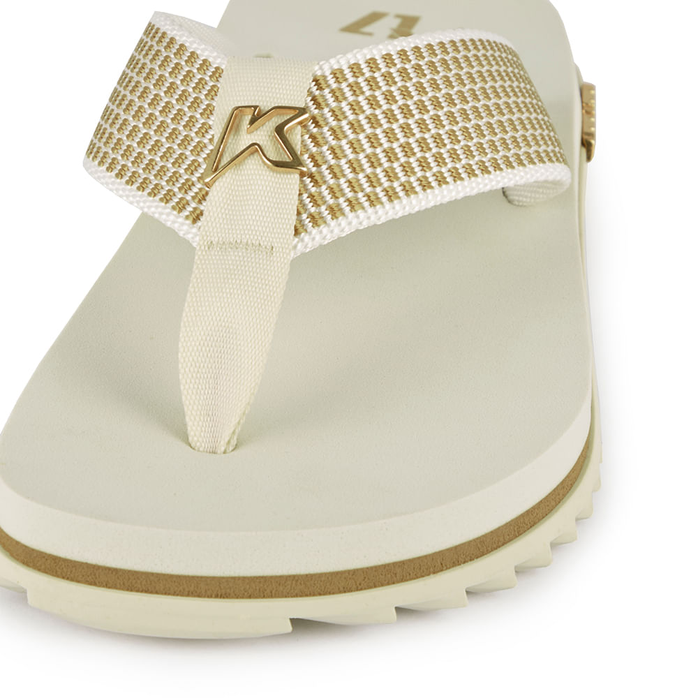 Sandália Kenner Kivah Dots L7 Off White