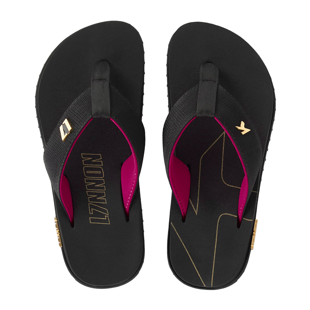 Sandália Kenner Kivah L7 Preto E Rosa